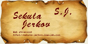 Sekula Jerkov vizit kartica